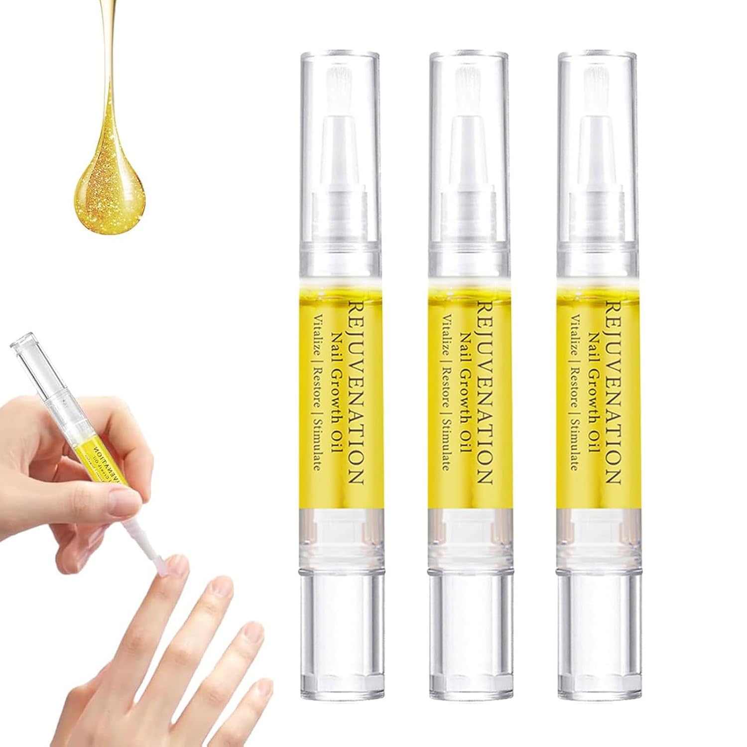 Rejuvenation Nail Growth Oil, Nail Growth Oil Instant Nail Repair, Rejuvenation Nail Growth Serum for Nail Strengthener and Growth (3pcs)