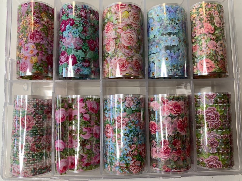 Spring floral nail transfer foils - 4