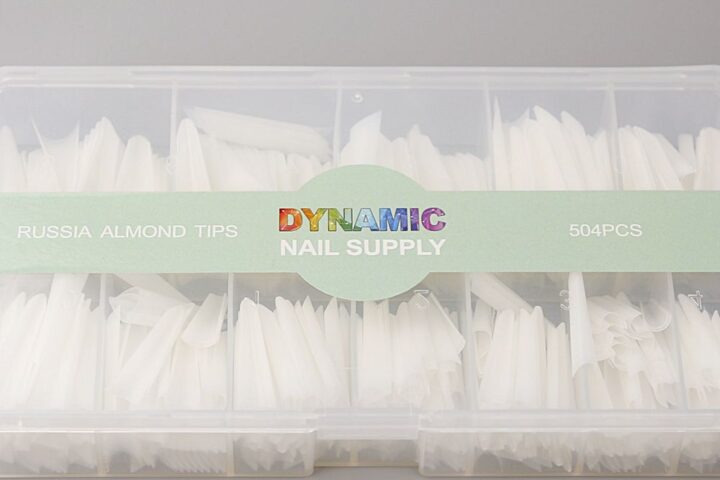 Russian Almond Nail Tips – 504pc Natural White Box